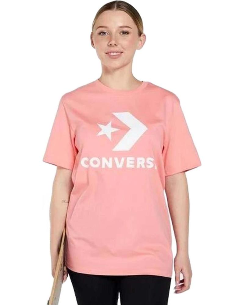 CONVERSE CAMISETA CONVERSE MANGA CORTA LOGO ESTRELLA MUJER ROSA