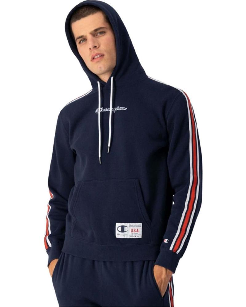 CHAMPION SUDADERA CHAMPION CON RAYAS LATERALES PARA HOMBRE AZUL