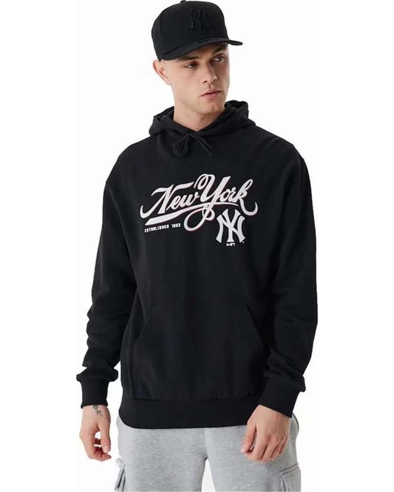 NEW ERA SUDADERA CON CAPUCHA NEW ERA NEW YORK YANKEES NEGRA PARA HOMBRE NEGRO