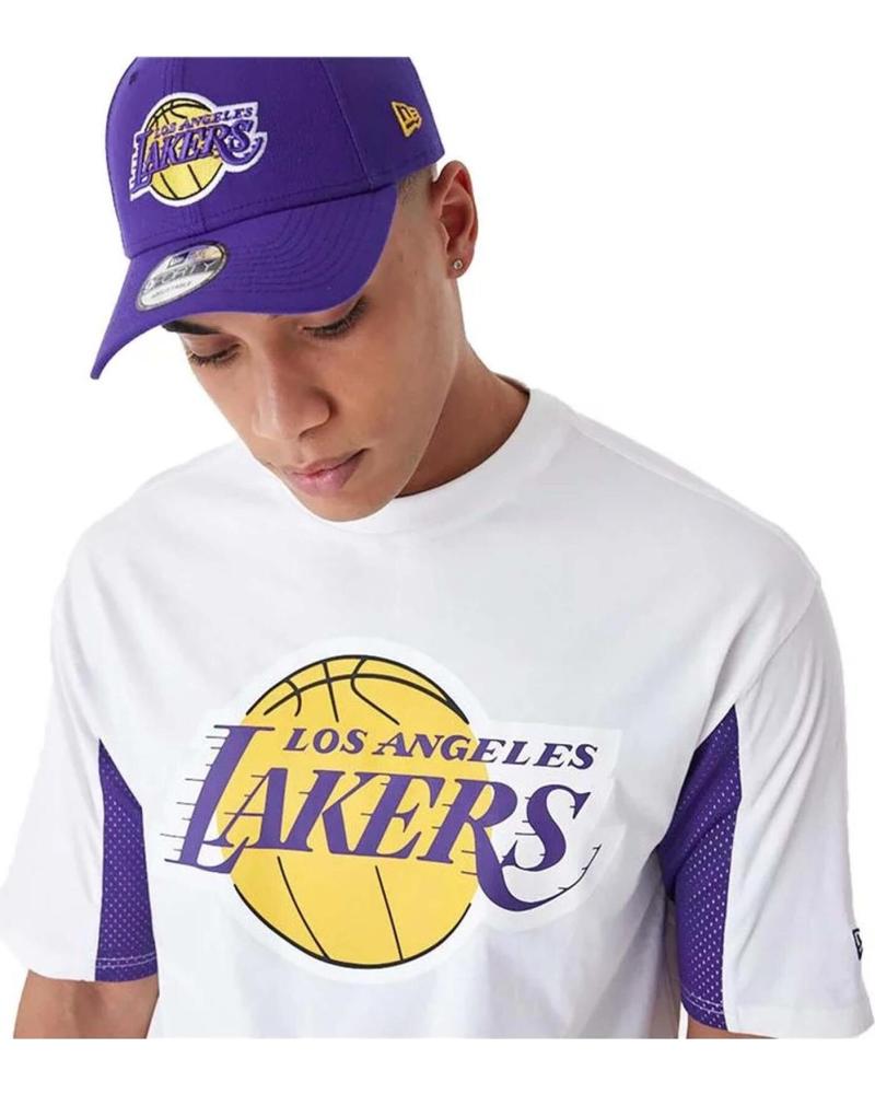 NEW ERA CAMISETA NEW ERA LOS ANGELES LAKERS MANGA CORTA HOMBRE BLANCA BLANCO