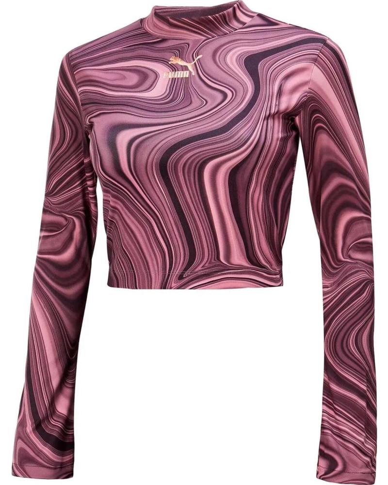 PUMA CAMISETA DE MANGA LARGA PUMA EFECTO MÁRMOL VIOLETA