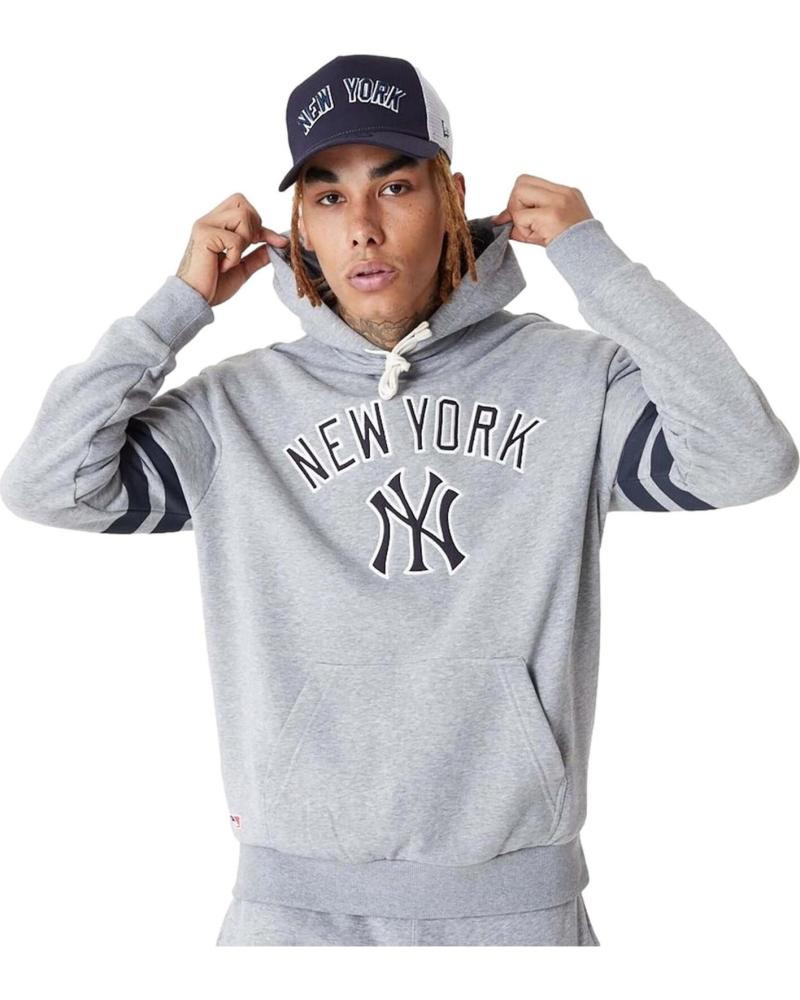 NEW ERA SUDADERA CON CAPUCHA NEW ERA NEW YORK YANKEES GRIS PARA HOMBRE GRIS