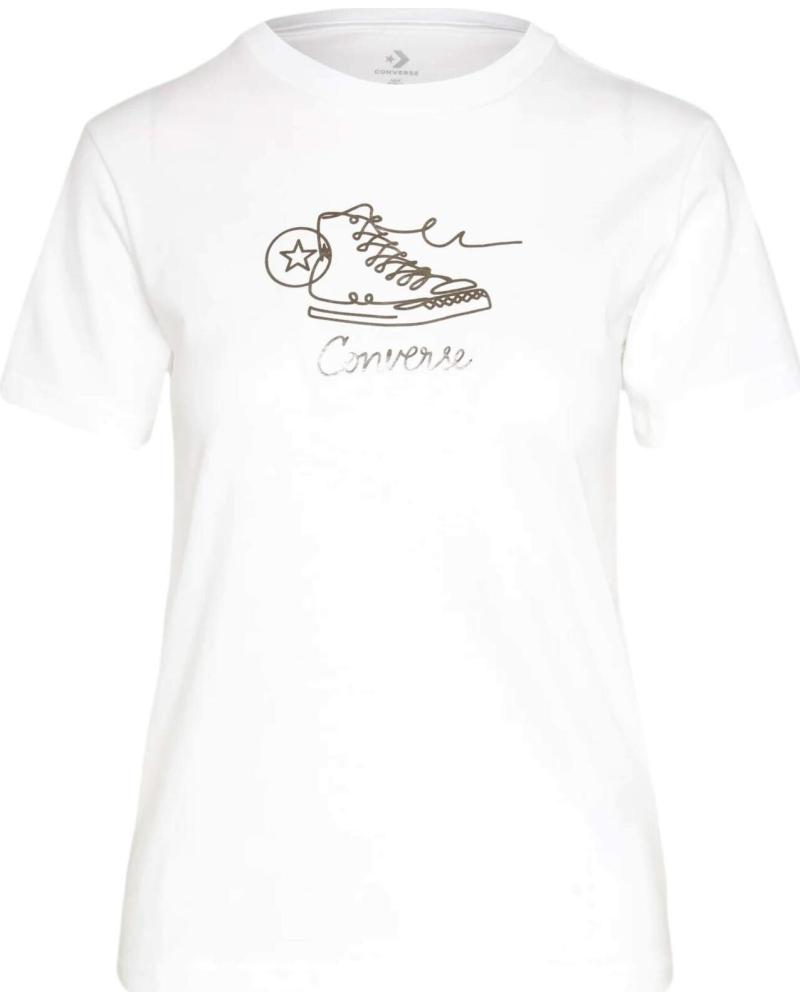 CONVERSE CAMISETA CONVERSE DE MANGA CORTA CON ESTAMPADO GRÁFICO PARA MUJER BLANCO