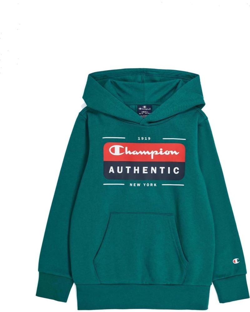 CHAMPION SUDADERA CON CAPUCHA CHAMPION AUTHENTIC PARA NIÑOS UNISEX VERDE VERDE