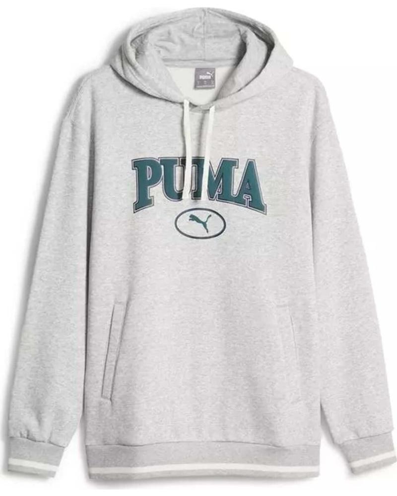 PUMA SUDADERA CON CAPUCHA PUMA VINTAGE LOGO HOMBRE GRIS