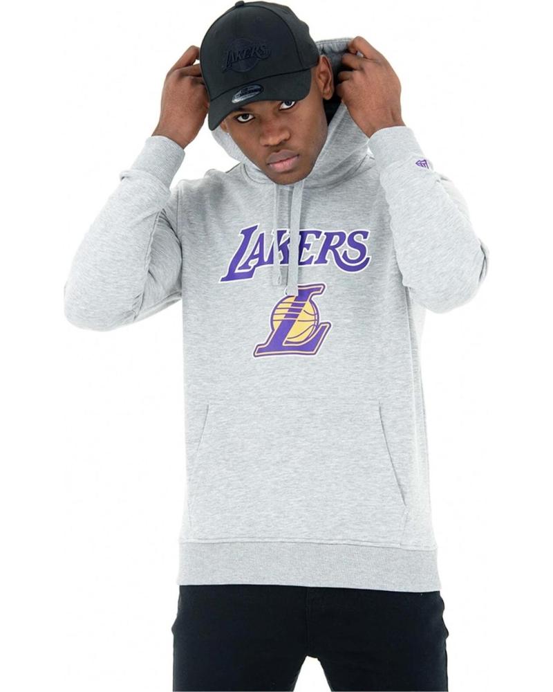 NEW ERA SUDADERA NEW ERA NBA LOS ANGELES LAKERS GRIS PARA HOMBRE GRIS