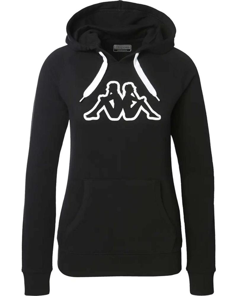 KAPPA SUDADERA KAPPA CON LOGO PARA MUJER NEGRO