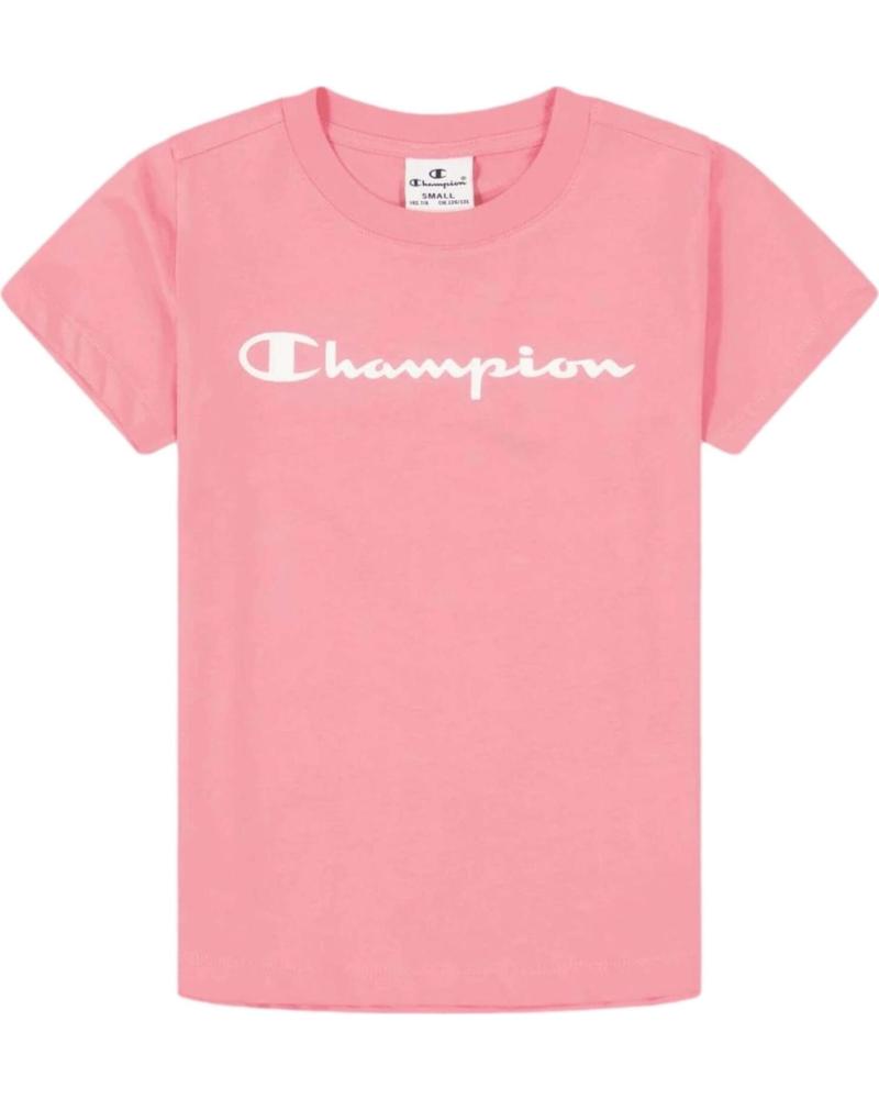 CHAMPION CAMISETA MANGA CORTA CHAMPION LOGO ESTAMPADO ROSA