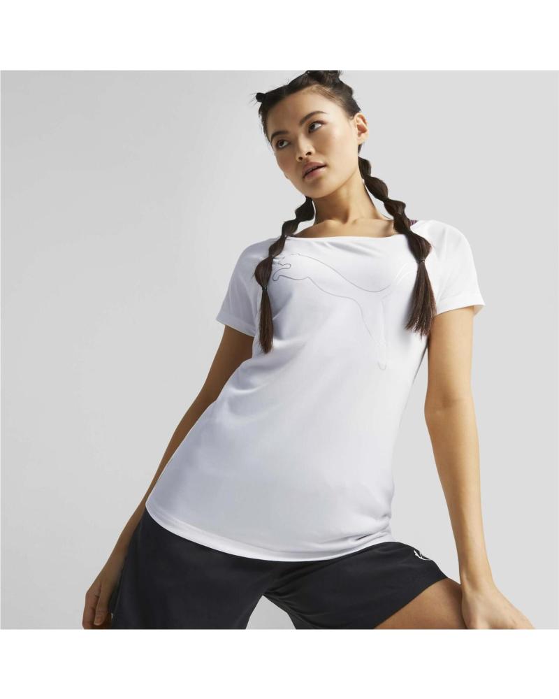 PUMA CAMISETA DE MANGA CORTA PUMA RUNNING ESSENTIALS PARA MUJER BLANCO