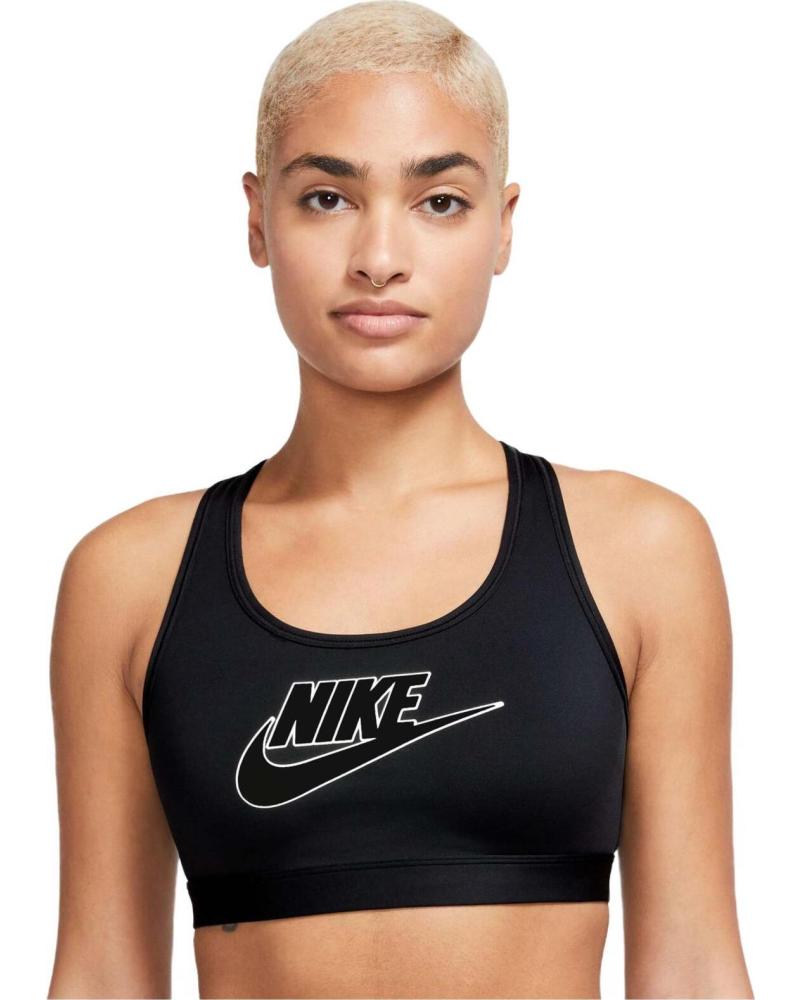 NIKE SUJETADOR DEPORTIVO NIKE PRO DRI-FIT SWOOSH PARA MUJER NEGRO