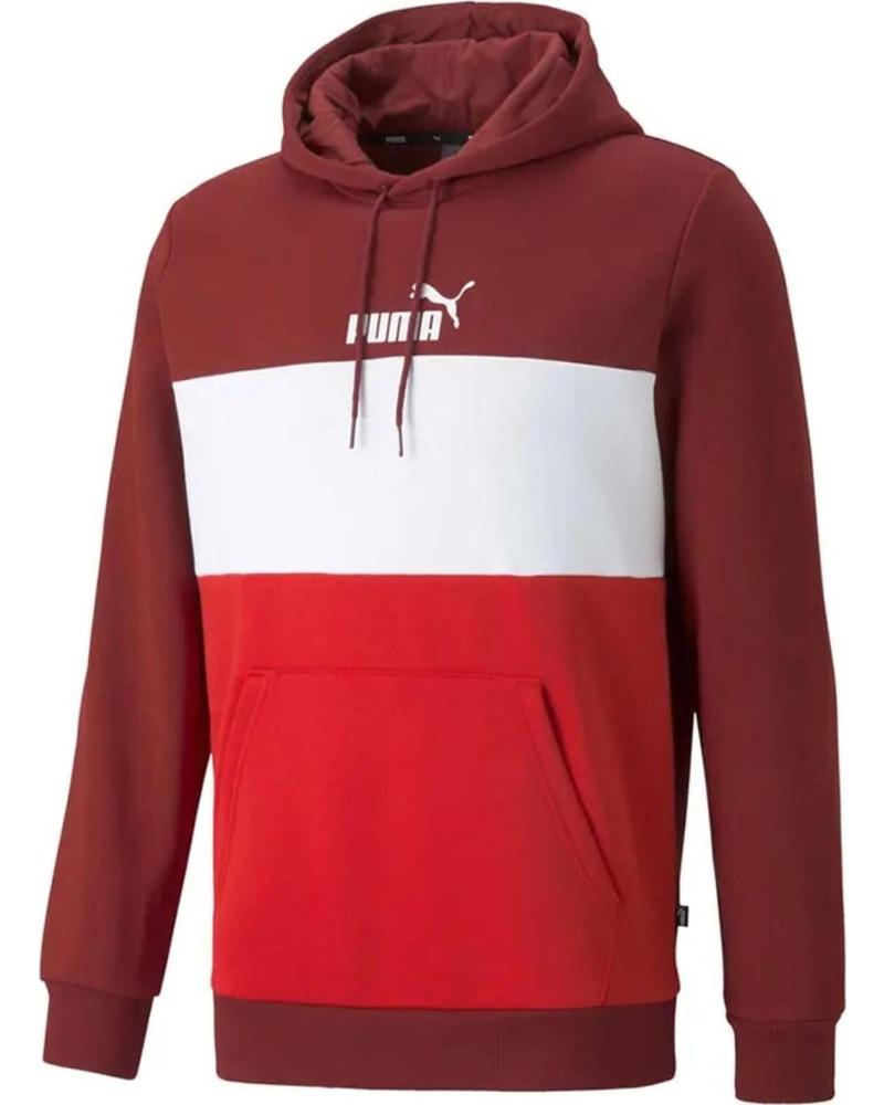 PUMA SUDADERA PUMA COLORBLOCK PARA HOMBRE ROJO