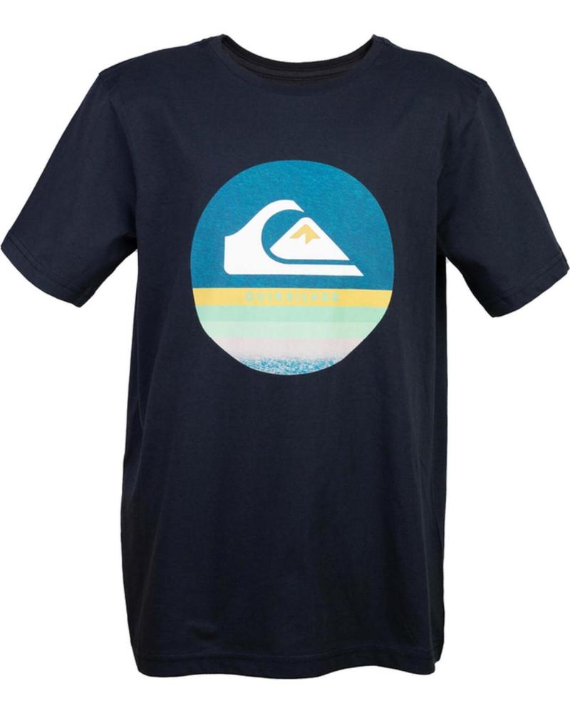 QUIKSILVER CAMISETA DE MANGA CORTA QUIKSILVER LOGO OLA PARA NIÑOS AZUL MARINO AZUL