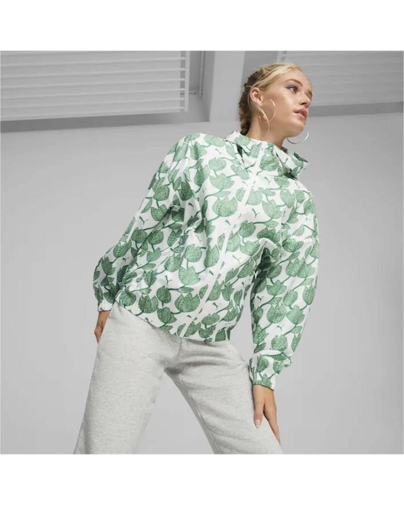 PUMA CHAQUETA PUMA CON ESTAMPADO BOTÁNICO PARA MUJER VERDE