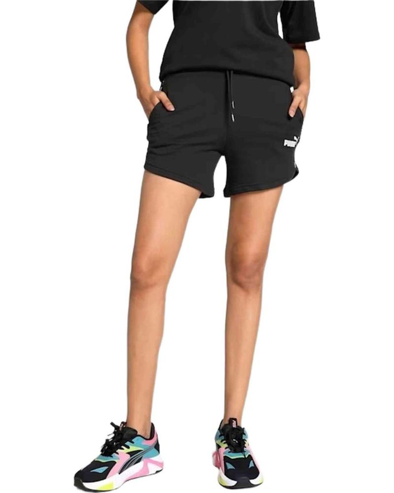 PUMA PANTALONES CORTOS PUMA ESS 5 TAPE PARA MUJER NEGRO