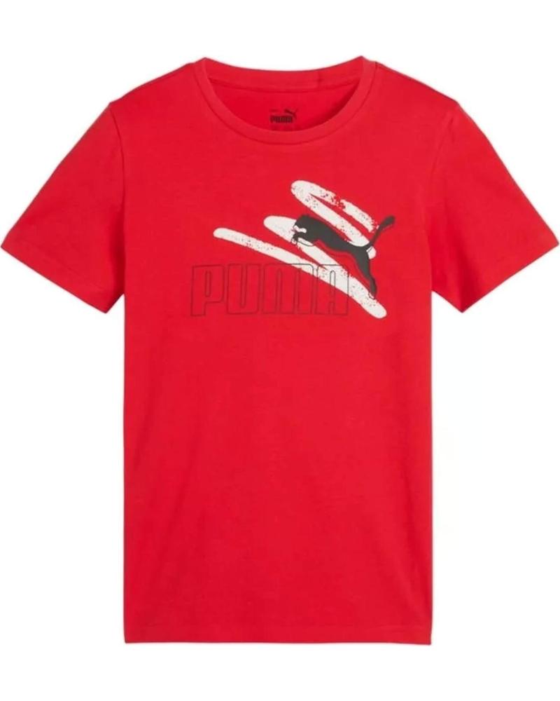 PUMA CAMISETA PUMA ESSENTIALS LOGO LAB SUMMER ROJA ROJO