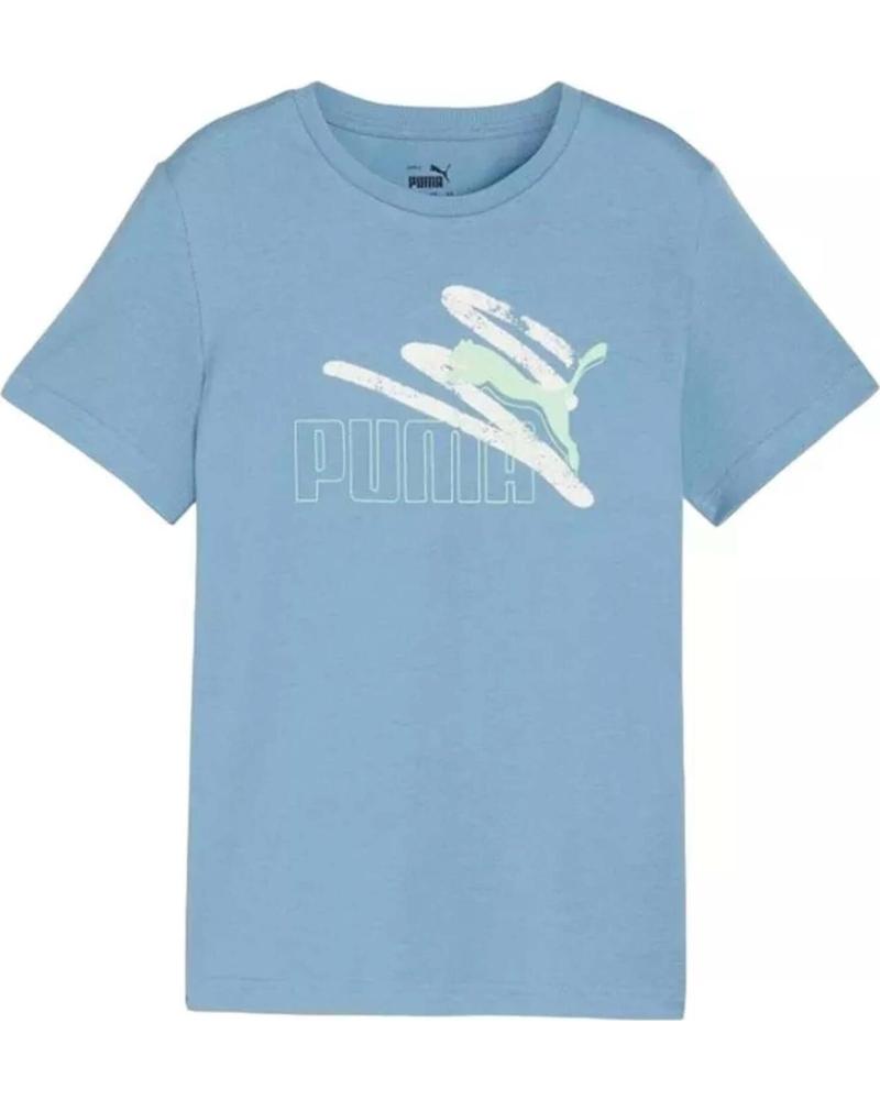 PUMA CAMISETA PUMA ESSENTIALS LOGO LAB SUMMER ZEN PARA HOMBRE AZUL