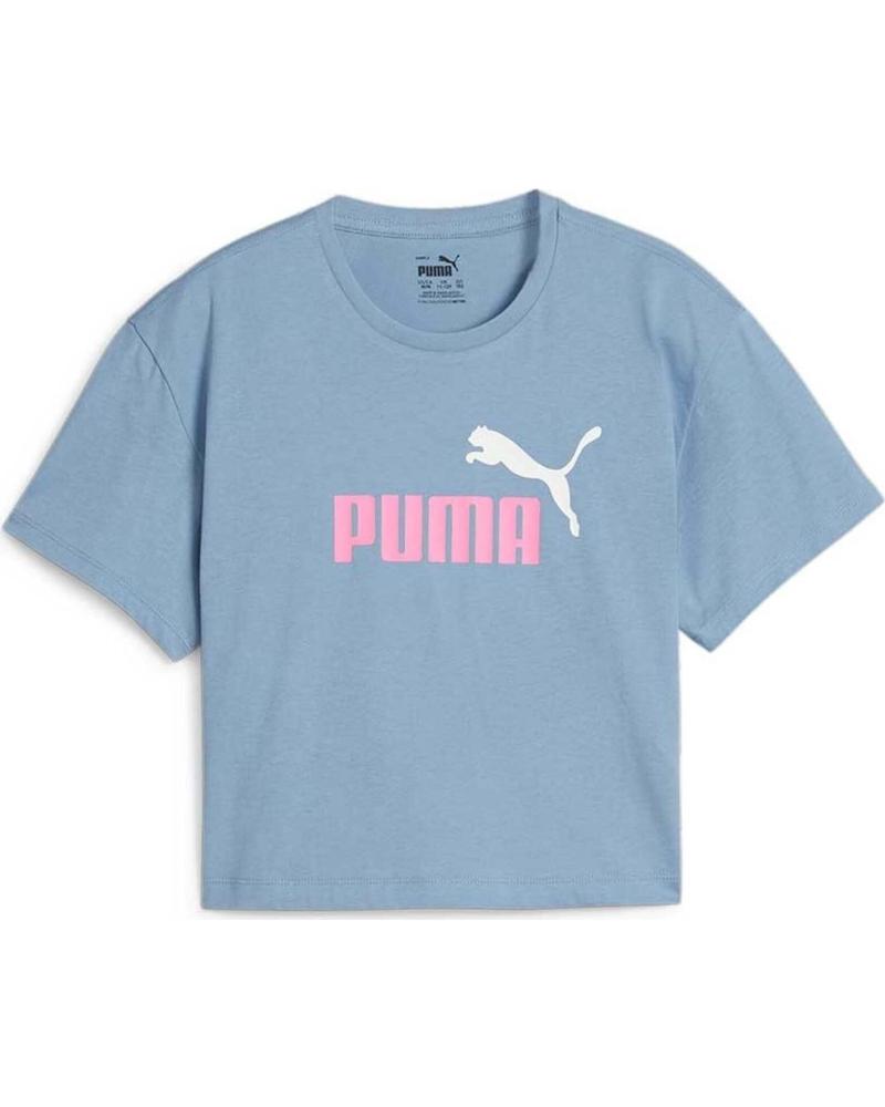 PUMA CAMISETA PUMA DE MANGA CORTA CON LOGO PARA NIÑOS AZUL