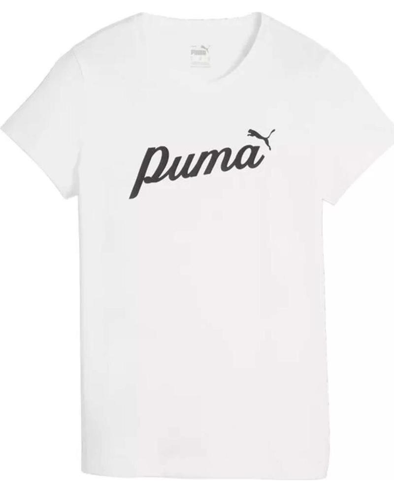 PUMA CAMISETA PUMA LOGO SCRIPT BLANCO