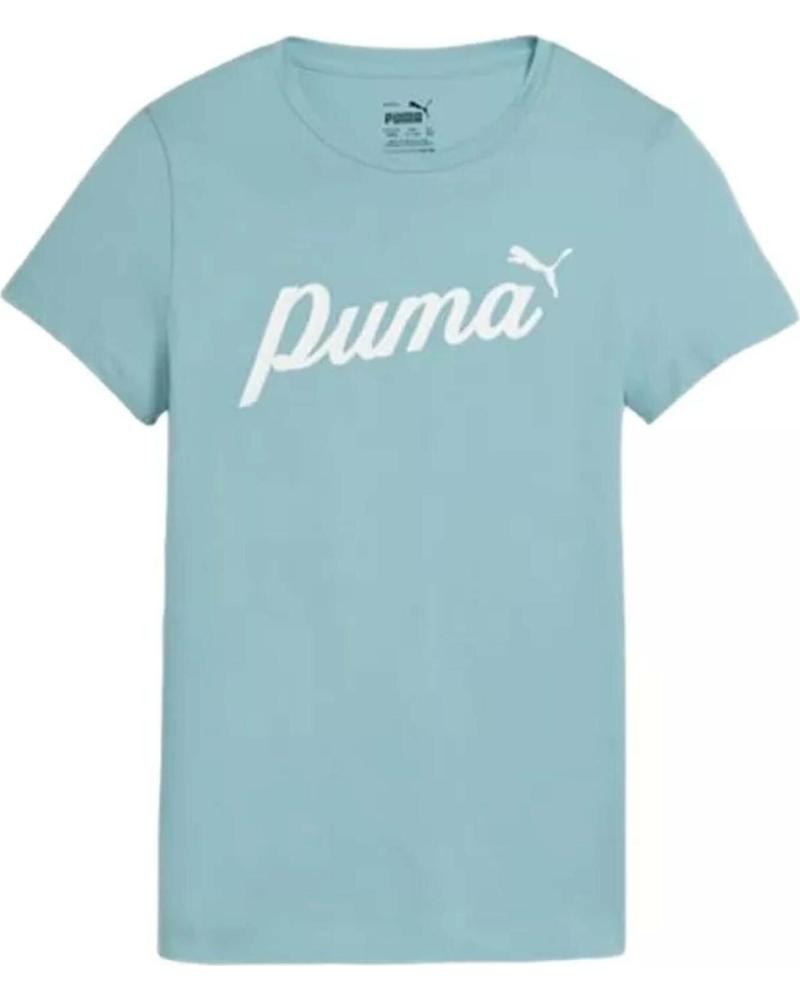 PUMA CAMISETA PUMA ESSENTIALS LOGO MANGA CORTA NIÑA ROSA