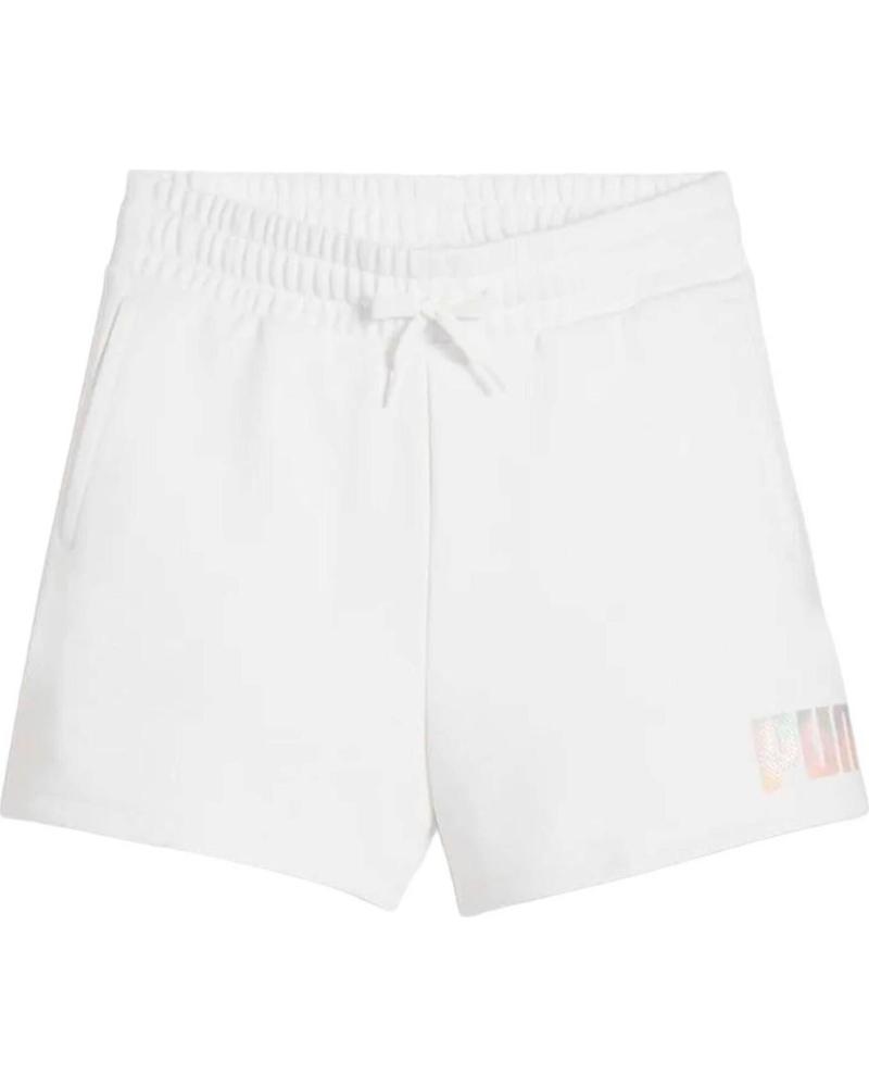 PUMA PANTALONES CORTOS DEPORTIVOS PUMA PARA NIÑA BLANCO
