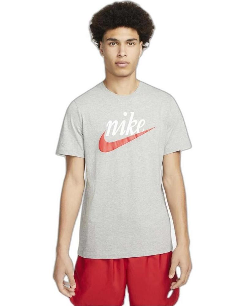 NIKE CAMISETA NIKE SPORTSWEAR SWOOSH HOMBRE GRIS MANGA CORTA GRIS