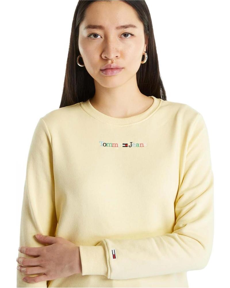 TOMMY JEANS SUDADERA TOMMY JEANS AMARILLA PARA MUJER AMARILLO