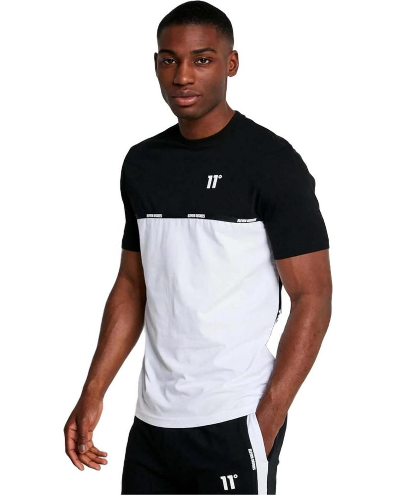 11 DEGREES CAMISETA DE MANGA CORTA 11 DEGREES DE HOMBRE EN BLOQUE DE COLOR MULTICOLOR