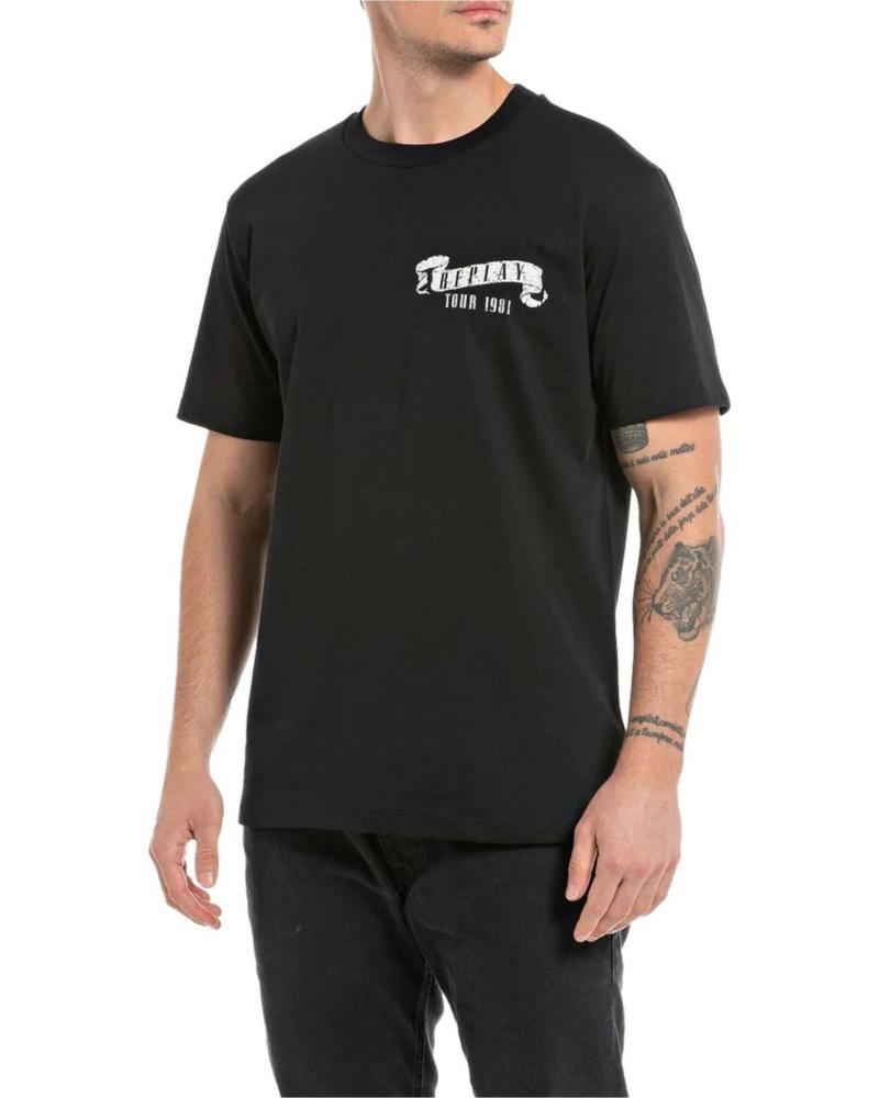 REPLAY CAMISETA REPLAY DE MANGA CORTA CON ESTAMPADO PARA HOMBRE BLANCO