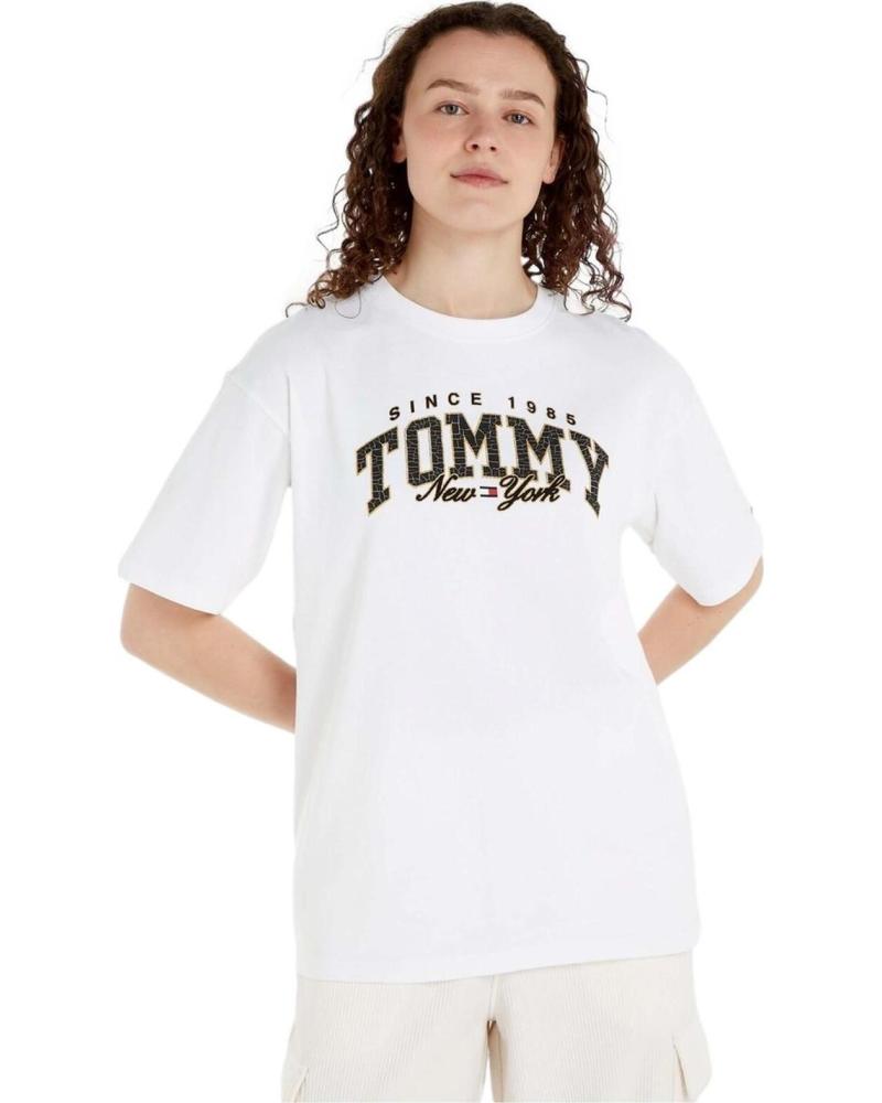 TOMMY JEANS CAMISETA TOMMY JEANS DE MANGA CORTA PARA MUJER BLANCO