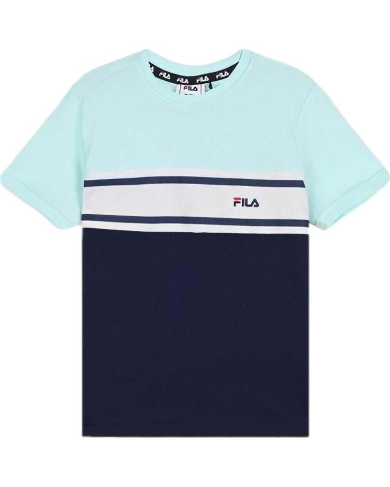 FILA CAMISETA FILA DE MANGA CORTA PARA NIÑOS EN AZUL AZUL