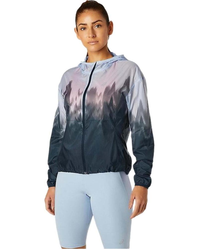 ASICS CHAQUETA ASICS PARA MUJER CON ESTAMPADO DEGRADADO MULTICOLOR
