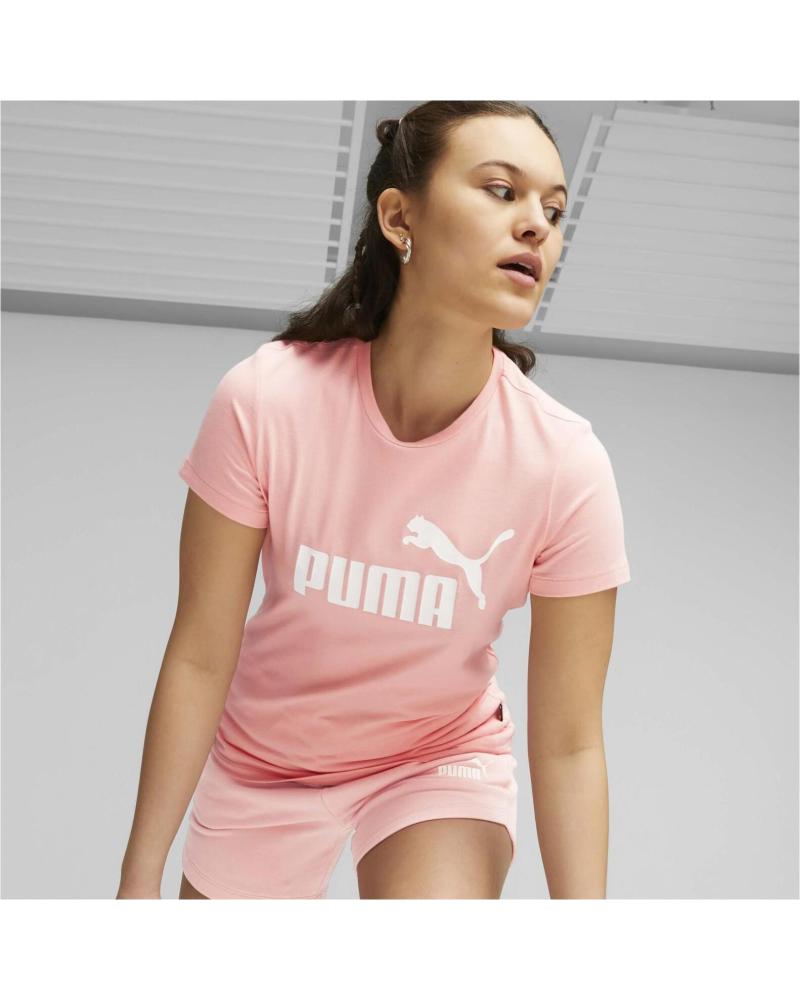 PUMA CAMISETA MANGA CORTA ESTAMPADA LOGO ROSA