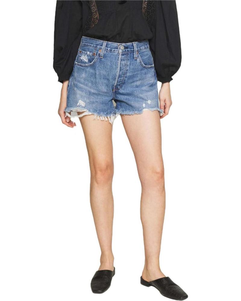 LEVIS PANTALONES CORTOS VAQUEROS LEVIS PARA MUJER AZUL