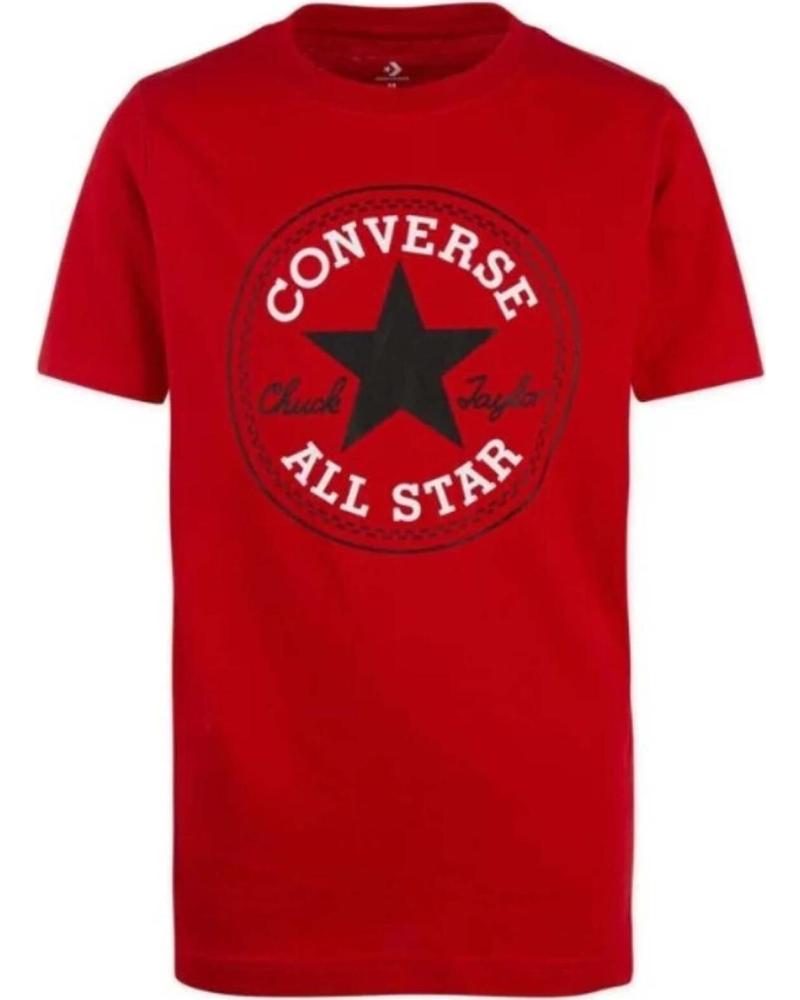 CONVERSE CAMISETA CONVERSE ALL STAR ROJA MANGA CORTA UNISEX PARA NIÑOS ROJO