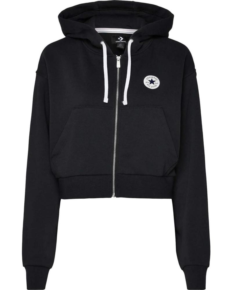 CONVERSE SUDADERA CONVERSE CON CREMALLERA PARA MUJER NEGRO
