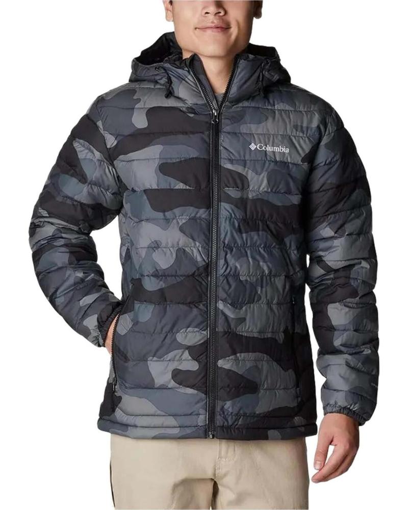 COLUMBIA CHAQUETA COLUMBIA PARA HOMBRE CON CAPUCHA CAMUFLAJE NEGRO