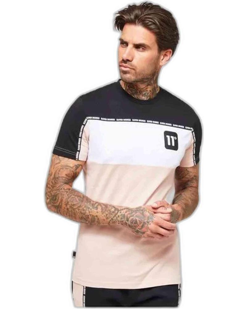 11 DEGREES CAMISETA 11 DEGREES COLOUR BLOCK TAPED DE HOMBRE BLANCO