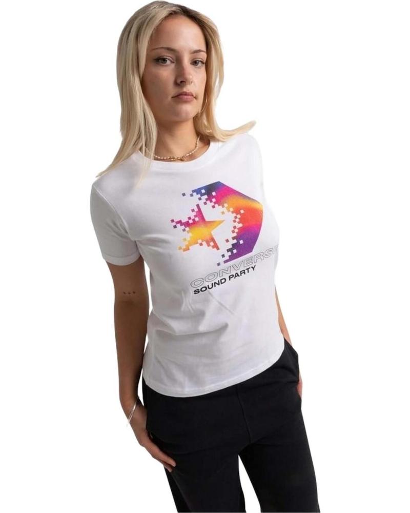 CONVERSE CAMISETA CONVERSE ´SOUND PARTY´ MANGA CORTA MUJER BLANCO