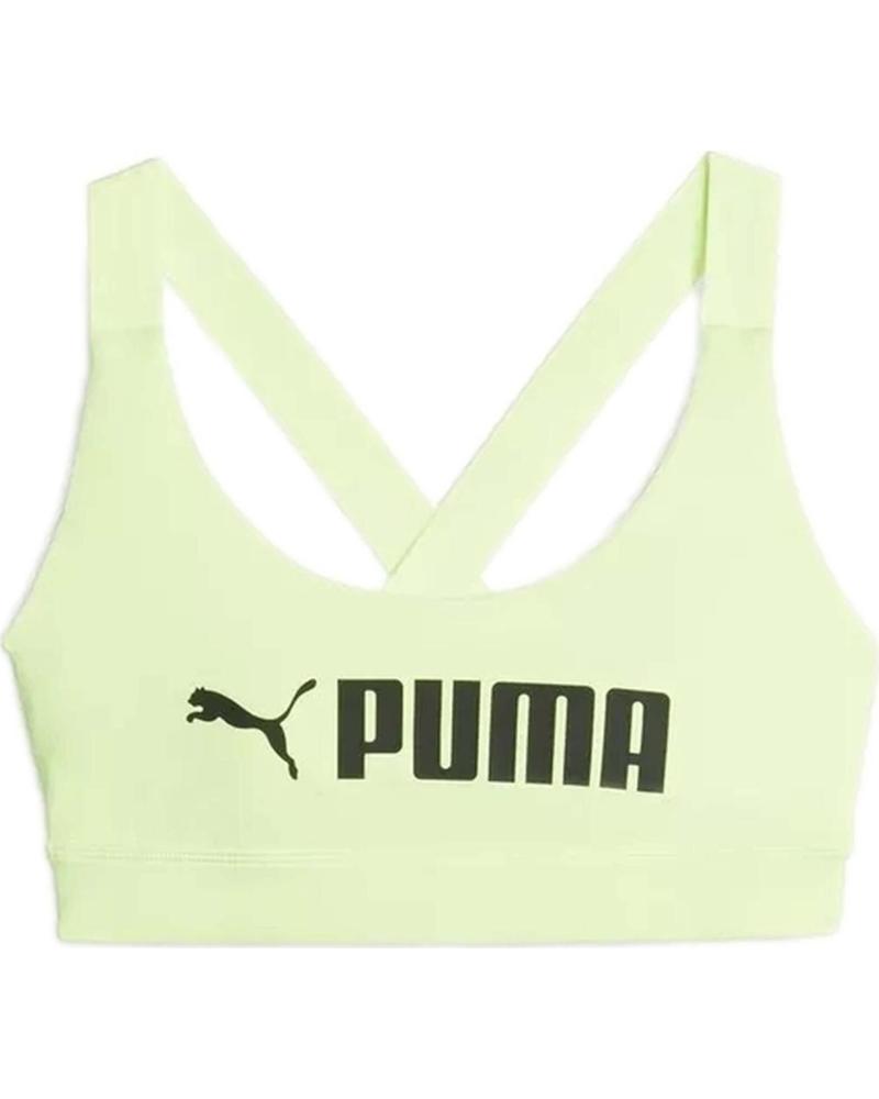 PUMA SUJETADOR DEPORTIVO PUMA MID IMPACT FIT BRA PARA MUJER VERDE