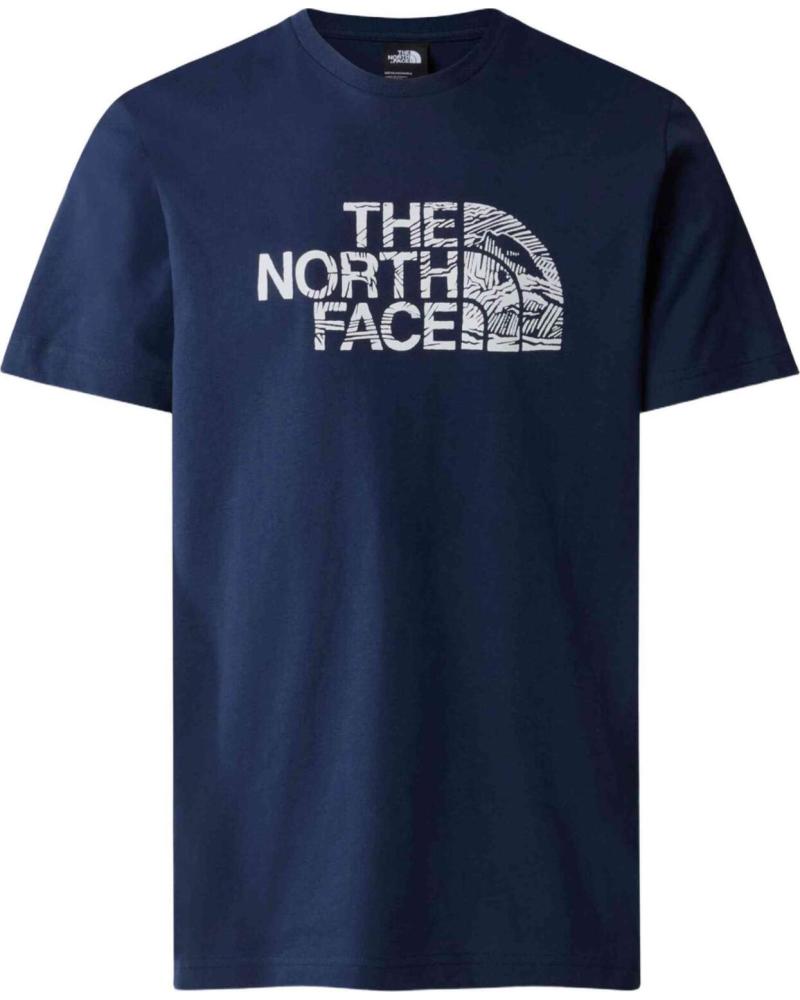 THE NORTH FACE CAMISETA THE NORTH FACE DE MANGA CORTA CON LOGO FRONTAL AZUL