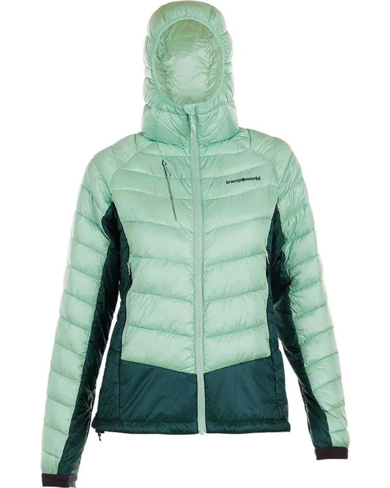TRANGOWORLD CHAQUETA TRANGOWORLD DE PLUMAS PARA MUJER VERDE