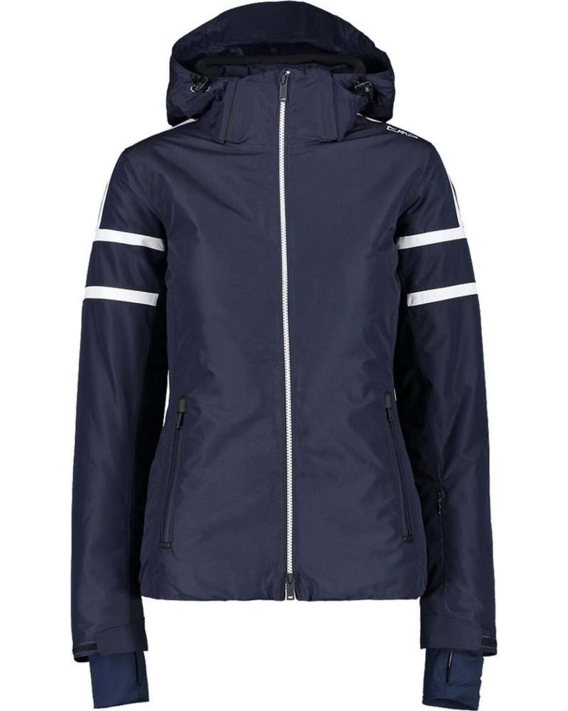 CMP CAMPAGNOLO CHAQUETA TÉCNICA CON CAPUCHA Y DETALLE DE BANDAS AZUL