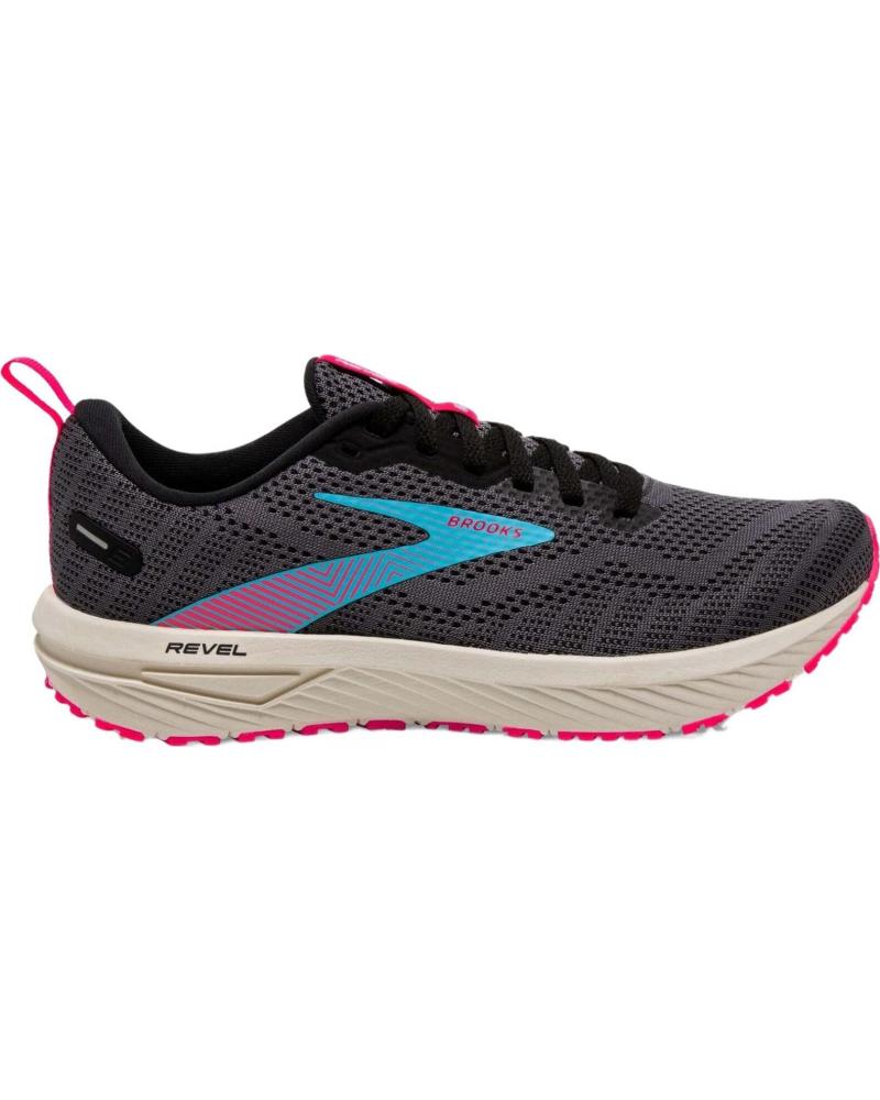 BROOKS REVEL - ZAPATILLAS DE RUNNING NEGRO
