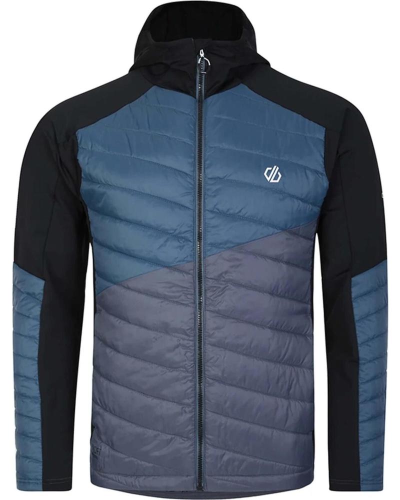 DARE 2B CHAQUETA ACOLCHADA CON CAPUCHA Y PANELES TÉCNICOS GRIS