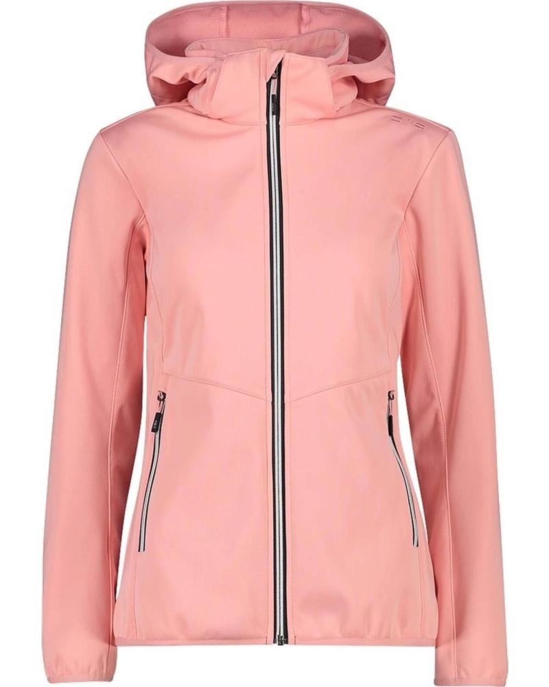 CMP CAMPAGNOLO CHAQUETA TÉCNICA SOFTSHELL CON CAPUCHA ROSA