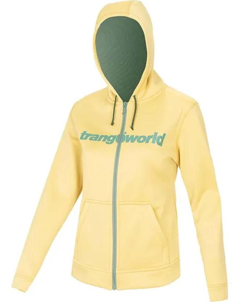 TRANGOWORLD CHAQUETA TRANGOWORLD CON CREMALLERA Y CAPUCHA AMARILLO