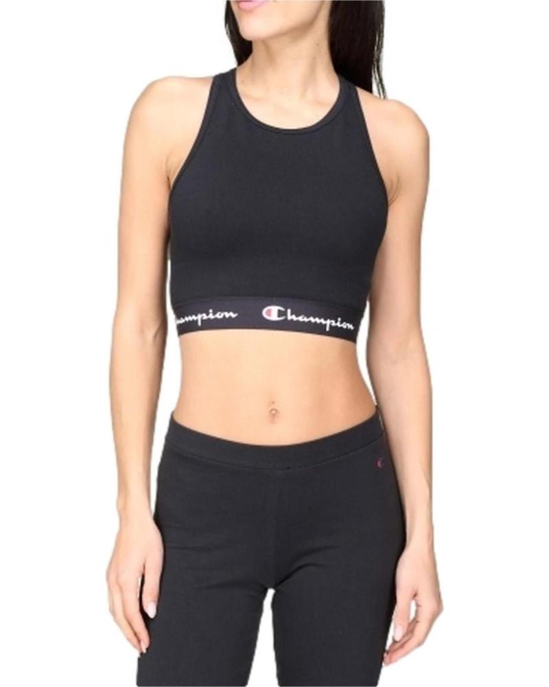 CHAMPION SUJETADOR DEPORTIVO CON BANDA LOGO NEGRO