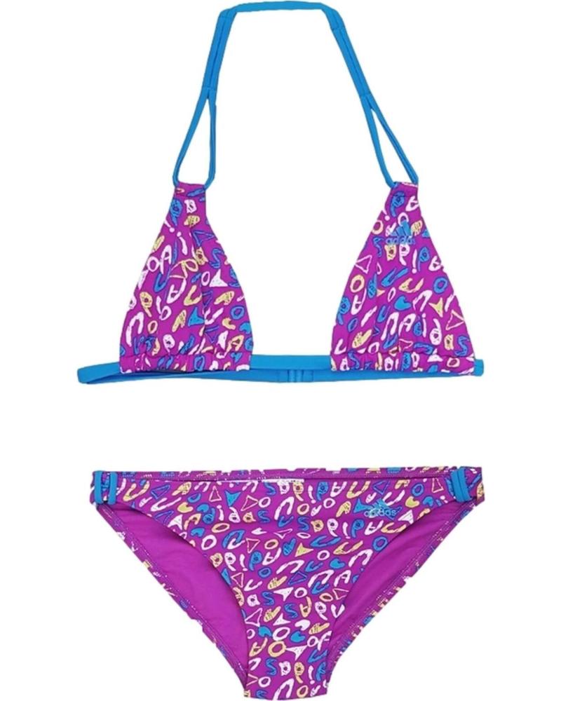 ADIDAS BIKINI ESTAMPADO CON TIRANTES AJUSTABLES MORADO