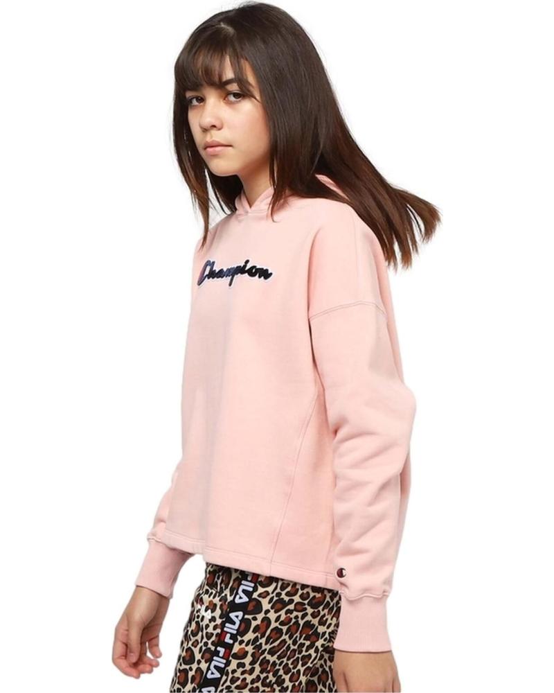 CHAMPION SUDADERA CON CAPUCHA Y LOGO BORDADO ROSA
