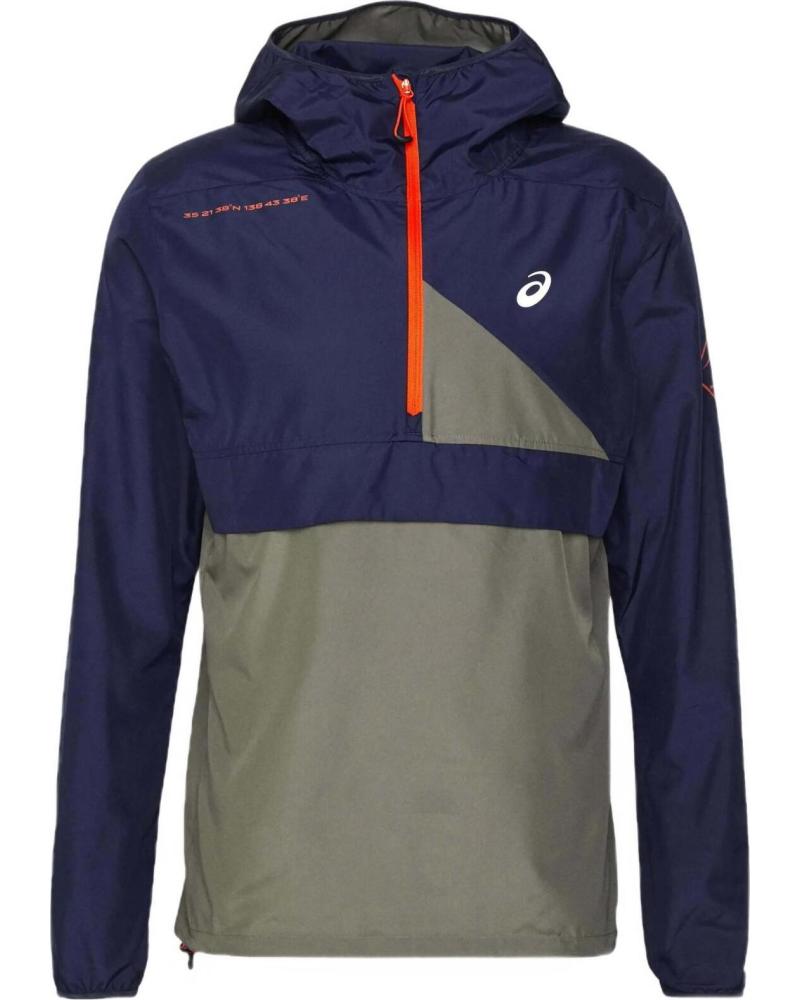 ASICS CHAQUETA CORTAVIENTOS CON CAPUCHA Y CREMALLERA MULTICOLOR
